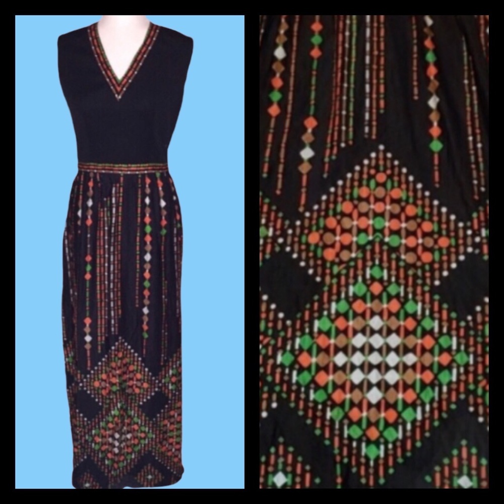 Vintage Black Maxi Dress